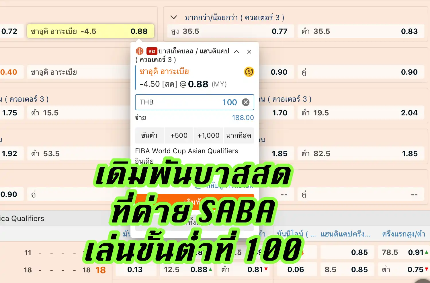 หน้าตาเว็บเดิมพันกีฬา kapook88