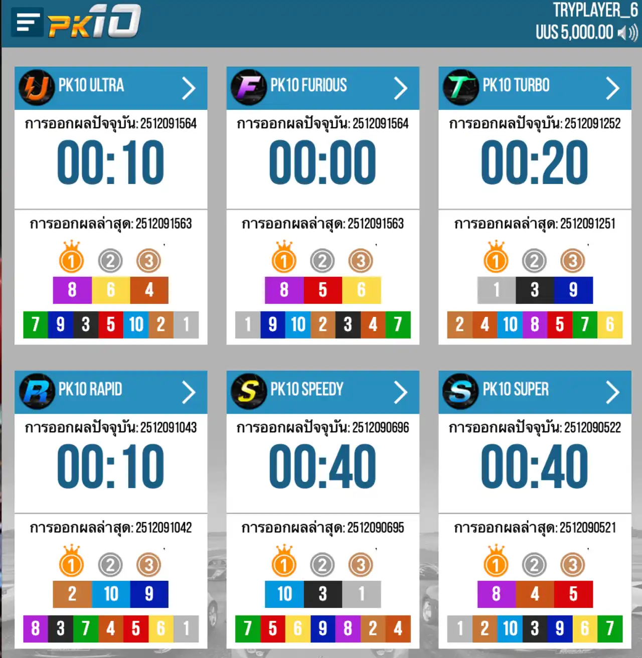 เกมรถแข่ง PK10